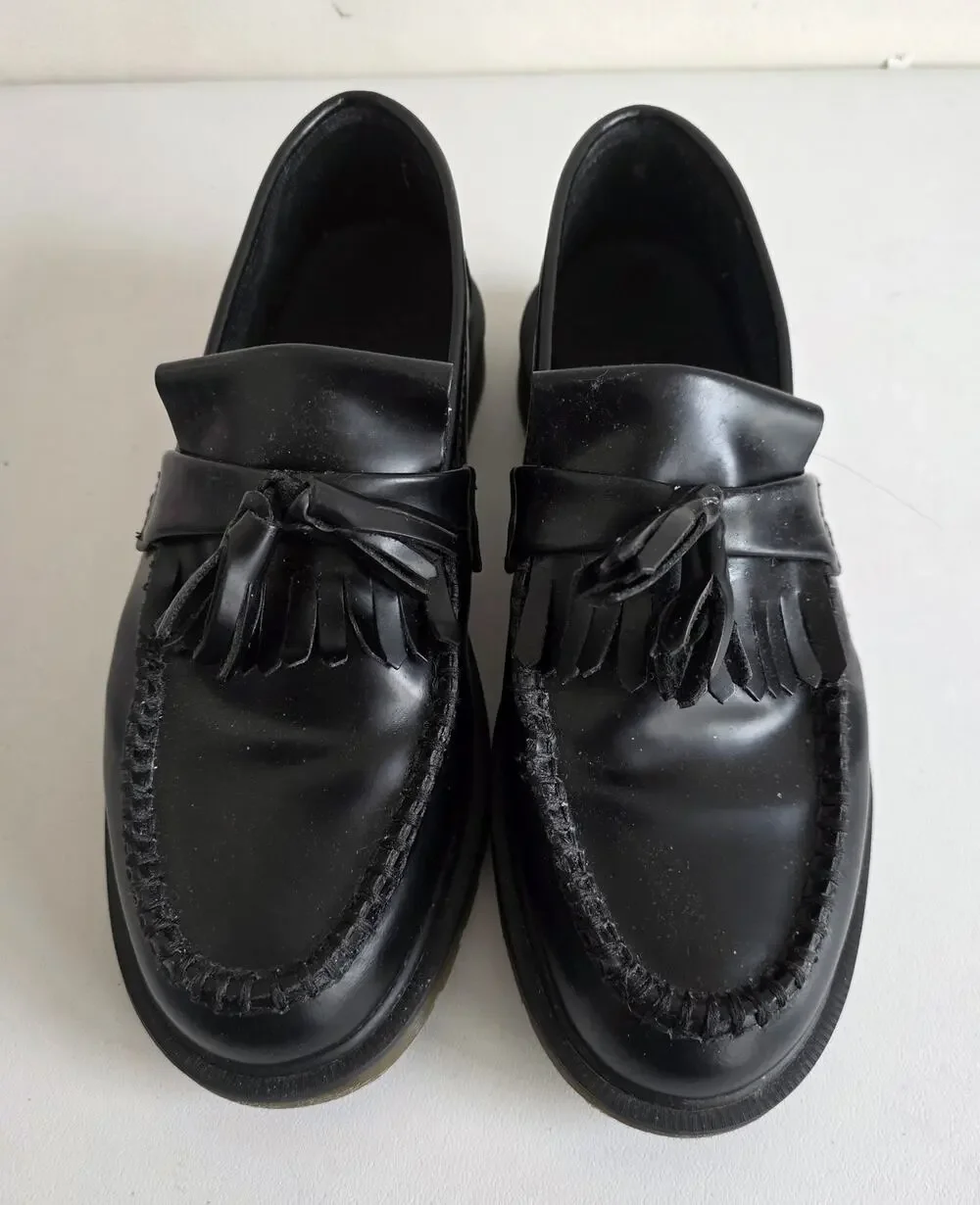 Dr. Martens Adrian Leather Tassel Black Loafers Size 9 Men / 10 Women